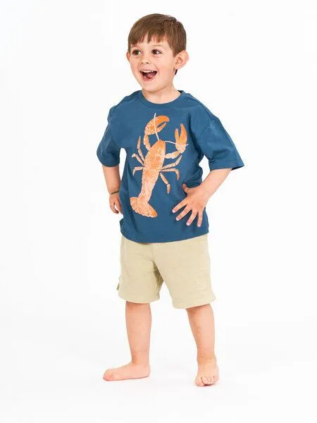 Sense Organics sense-organics Sense Organics Kinder T-Shirt Hummerdruck Bio Baumwolle, Ozeanblau, – Produktbild 2 von 2
