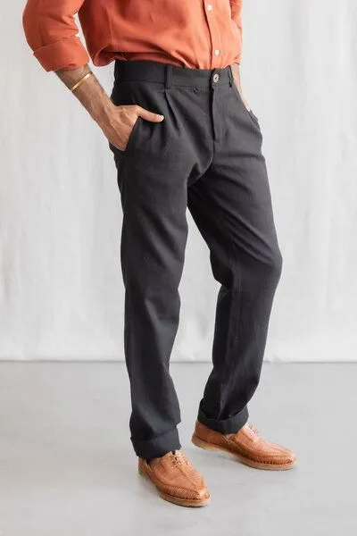 Jyoti - Fair Works Jyoti - Fair Works Baumwoll Hose Sameer Schwarz – Produktbild 3 von 4