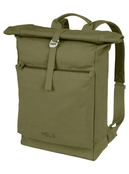 MELA Rucksack AMAR | von MELA | Fairtrade & GOTS zertifiziert, Olivgrün, – Produktbild 1 von 4