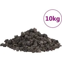 VIDAXL VidaXL Vulkangestein Schwarz 1-2 cm 10 kg – Produktbild 1 von 1