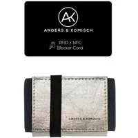 ANDERS & KOMISCH ANDERS & KOMISCH Kleiner Geldbeutel mit RFID- & NFC Schutz Karte – A&K MINI Portemonnaie Silber – Produktbild 1 von 1