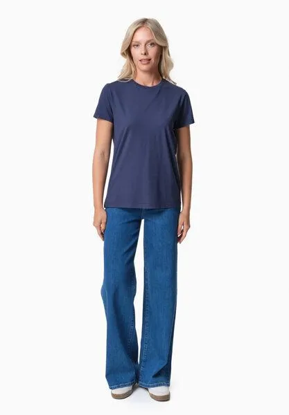 ORGANICATION ORGANICATION TENNUR | Basic T-Shirt aus Bio-Baumwolle, Navy, – Produktbild 2 von 4