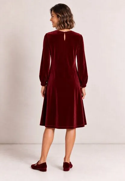 LANA Organic LANA Organic Samtkleid, Modell Isolde, Bordeaux, – Produktbild 4 von 4