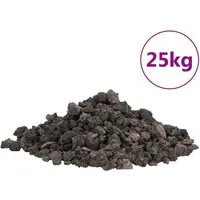 VIDAXL VidaXL Vulkangestein Schwarz 1-2 cm 25 kg – Produktbild 1 von 1
