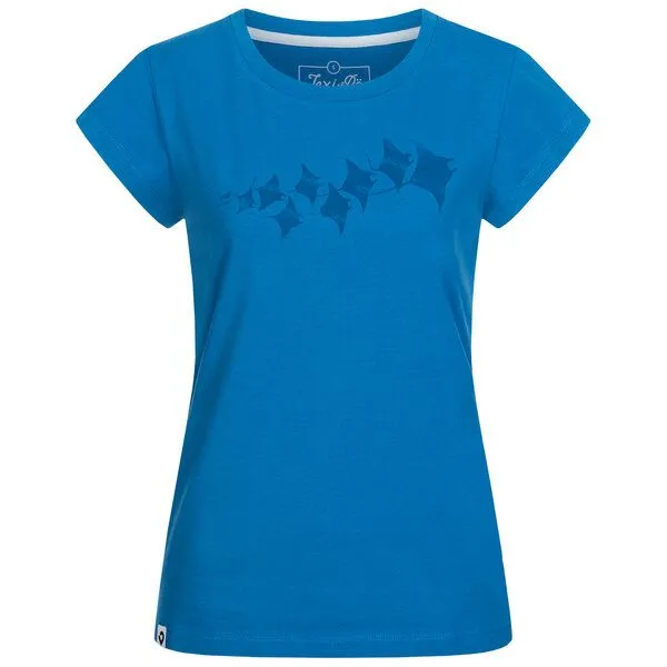 Lexi&Bö Lexi&Bö Manta Rays Damen T-Shirt, Mykonos blue (blau), – Produktbild 1 von 1