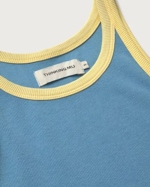 thinking mu thinking mu Harriet Top, Blau-gelb (dark dusk blue), – Produktbild 2 von 4