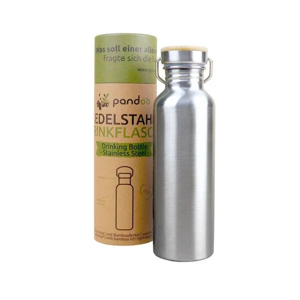 pandoo pandoo Wiederverwendbare Edelstahl Trinkflasche | mit oder ohne Isolierung – Produktbild 2 von 8
