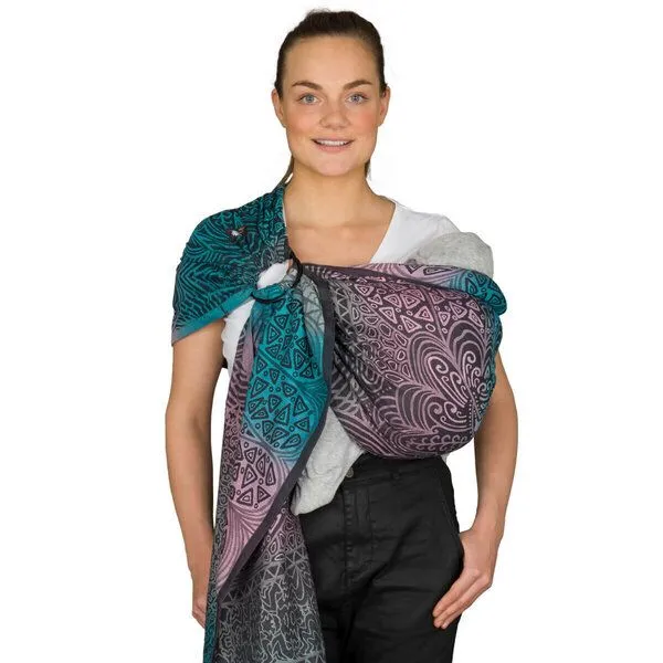 Hoppediz Hoppediz Babytragetuch - Ring-Sling kbA, Jaipur black, – Produktbild 1 von 3