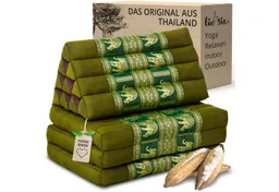 livasia Sitzsack Thaikissen 3 Auflagen (Deluxe) vegan und handgefertigt, 175x55x8cm, Kapok – Produktbild 1 von 1