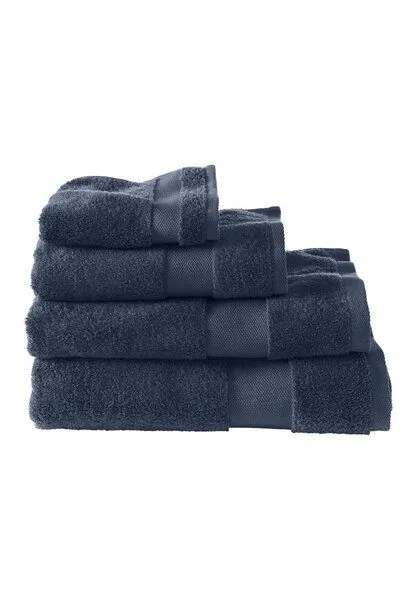 hessnatur hessnatur Frottier Handtuch aus reiner Bio-Baumwolle, Tintenblau, – Produktbild 4 von 4