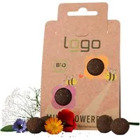 Bio-Blumensamen 'Mini Flowerball' inkl. 1-4-farbigem Aufdruck – Produktbild 1 von 1
