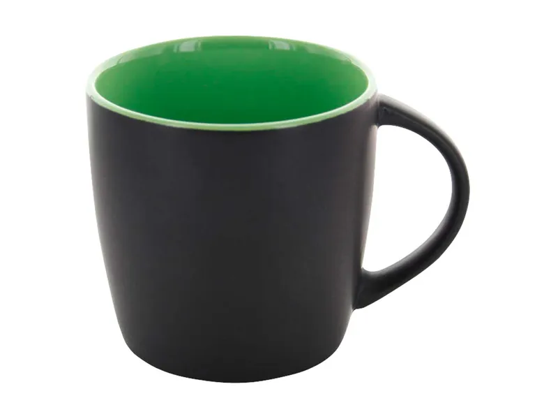 Keramiktasse "ENNIA" mattschwarz/grün – Produktbild 1 von 1