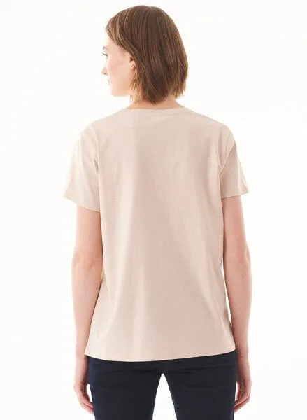 ORGANICATION ORGANICATION Damen Basic T-Shirt aus Bio-Baumwolle, Stone, – Produktbild 4 von 4