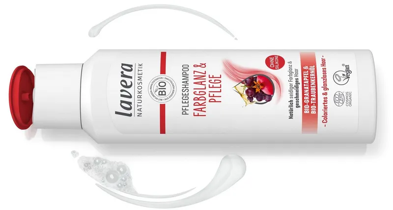 lavera lavera Bio-Pflegeshampoo "Farbglanz & Pflege", 250 ml – Produktbild 1 von 5