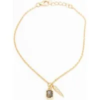 El Puente El Puente Armband | Fair Trade & Handmade aus Indien, Grau,gold,weiß, – Produktbild 1 von 1