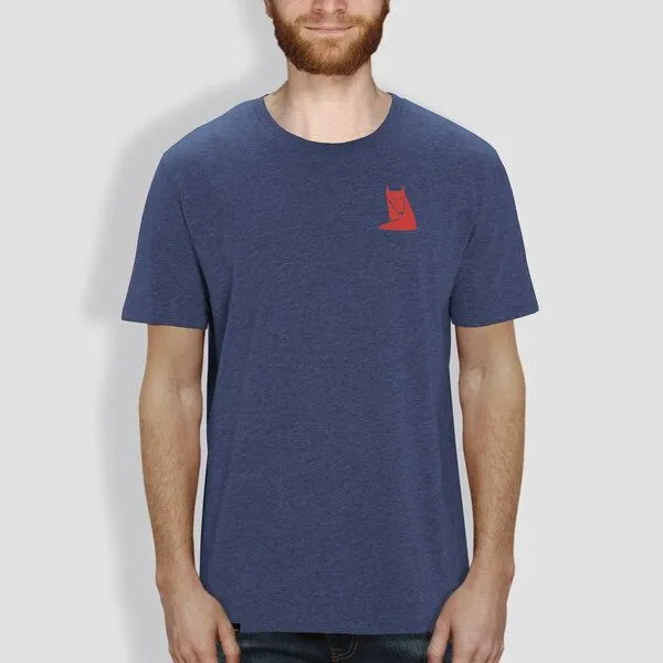 little kiwi little kiwi Herren T-Shirt, "Fuchs", Blau-dark heather indigo, – Produktbild 1 von 2