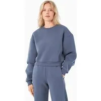 ORGANICATION ORGANICATION SILLIVIA | Essentials Crop-Sweatshirt aus Bio-Baumwolle und recyceltem Polyester, Soft indigo, – Produktbild 1 von 1