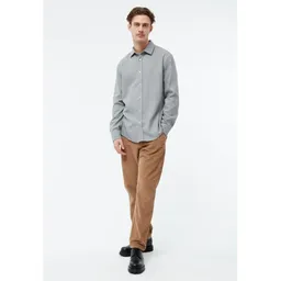 Givn Givn Herren vegan Hemd Flanell John Mittelgrau – Produktbild 1 von 1