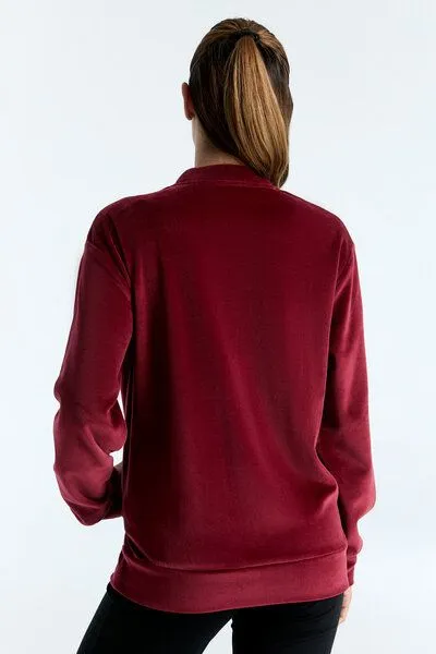 Leela Cotton Leela Cotton Unisex Jacke, Bordeaux, – Produktbild 4 von 4