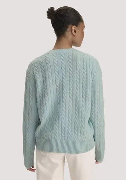 hessnatur hessnatur Pullover Oversize aus Bio-Schurwolle mit Cashmere, Polargrün, – Produktbild 2 von 4