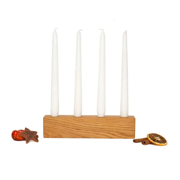 klotzaufklotz klotzaufklotz Adventskranz für Stabkerzen – Produktbild 2 von 4