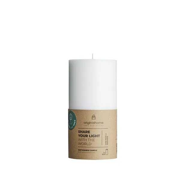 Originalhome Originalhome Geruchsneutrale Stumpenkerze Kleine – vegan & fair., Weiß, – Produktbild 1 von 4