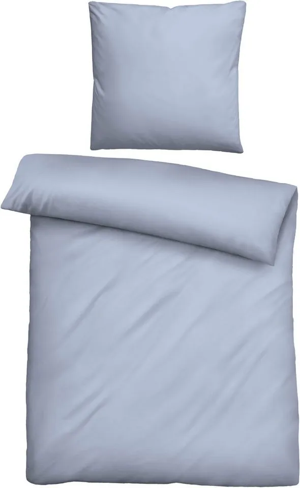 Biberna Biberna Bettwäsche 0470500, hochwertige TENCEL Qualität, Lyocell, 2 teilig, natürlicher Rohstoff, schnelltrocknend, angenehm weich, atmungsaktiv, Blau, – Produktbild 4 von 5