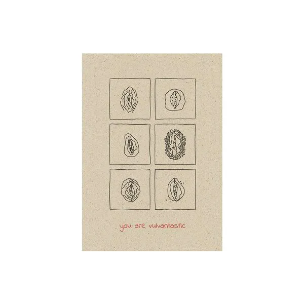 matabooks® matabooks® Nachhaltige A6 Postkarte aus Graspapier, Vulvantastic, – Produktbild 1 von 1