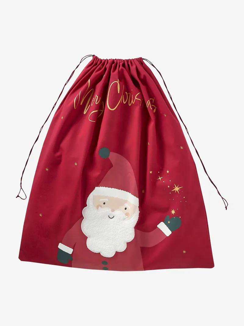 Vertbaudet Geschenkbeutel WEIHNACHTSMANN, Rot, – Produktbild 3 von 4