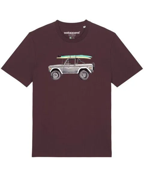watapparel watapparel T-Shirt Unisex Surf Pickup, Red brown, – Produktbild 1 von 4