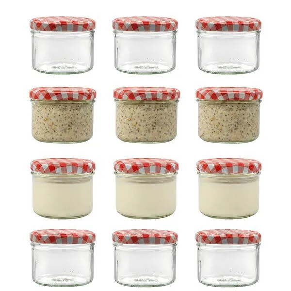 mikken mikken Marmeladengläser 210ml mit Deckel Einmachgläser Einkochgläser Pestogläser Dessertgläser – Produktbild 5 von 8