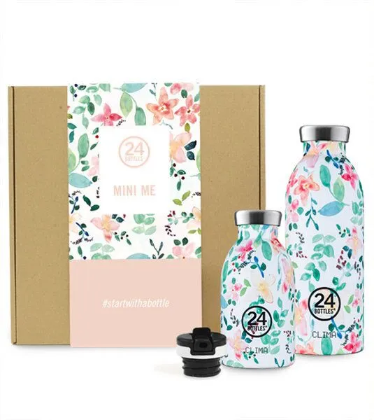 24bottles 24bottles Geschenkbox Mini me, 2x Edelstahl Thermosflasche, Grey, – Produktbild 2 von 4