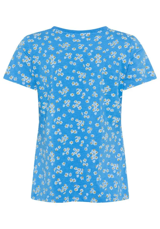 ragwear ragwear Kurzarmshirt MINTTA FLOWER O mit sommerlichem Print, Blau, – Produktbild 5 von 5