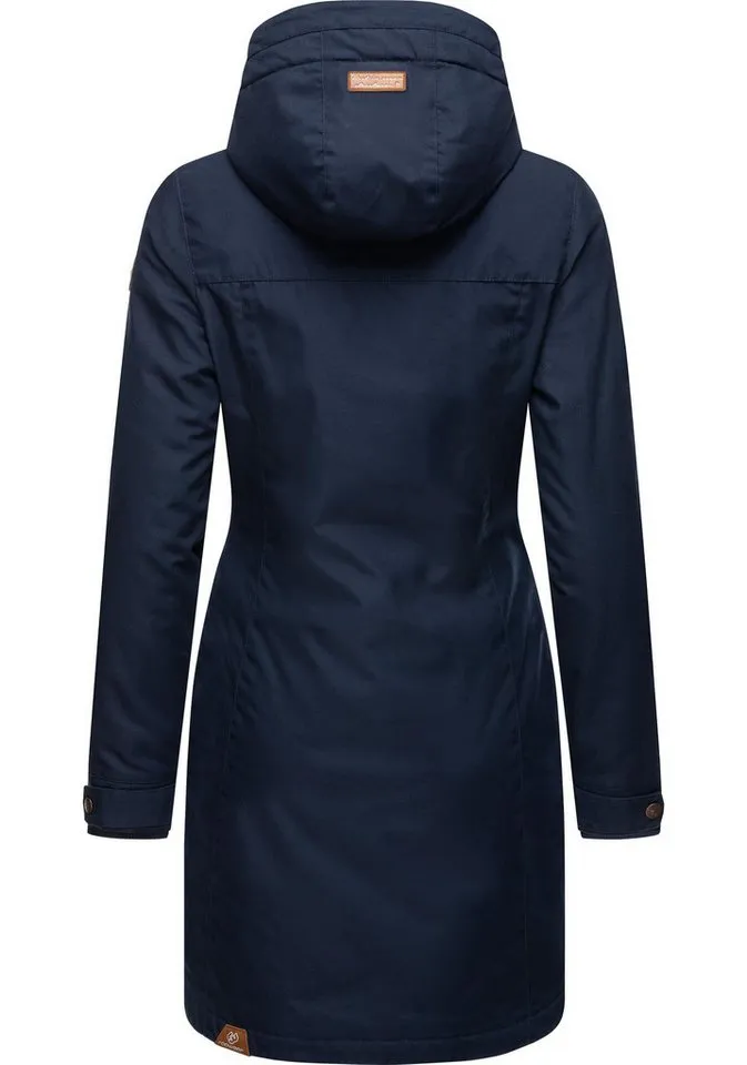 ragwear ragwear Wintermantel Jannisa stylischer Damen Winterparka mit Kapuze, Blau, – Produktbild 4 von 4