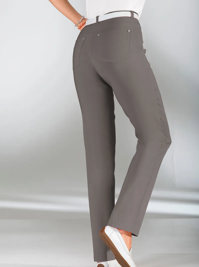 Stehmann Comfort line 5-Pocket-Hose taupe, Taupe, – Produktbild 2 von 3