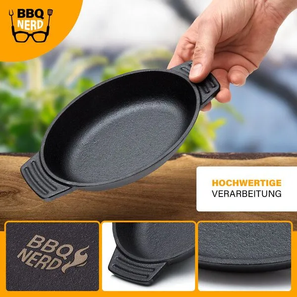 BBQ Nerd BBQ Nerd Servierpfännchen aus Gusseisen im 6er Set – Produktbild 3 von 4
