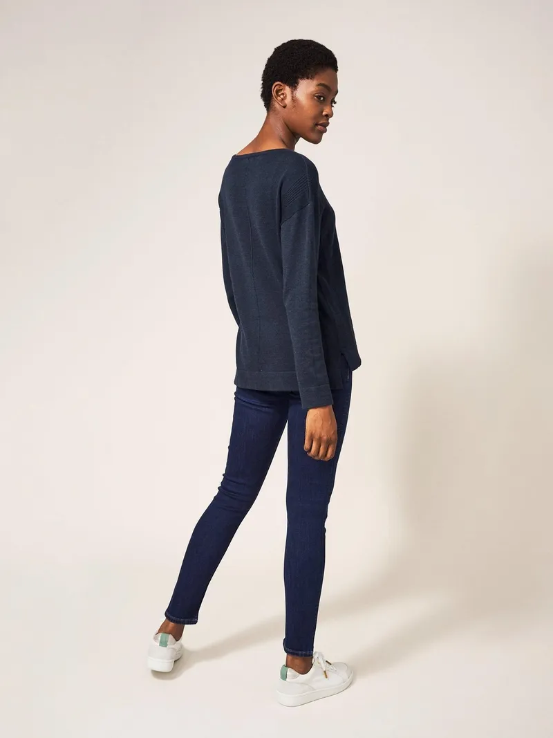 White Stuff Pullover Olivia - 38, Marineblau, – Produktbild 4 von 4