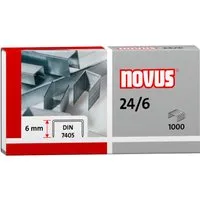 Novus Novus Heftklammern 24/6, verzinkt, Heftleistung  ca. 20 Blatt, 1.000 Stk. – Produktbild 1 von 1