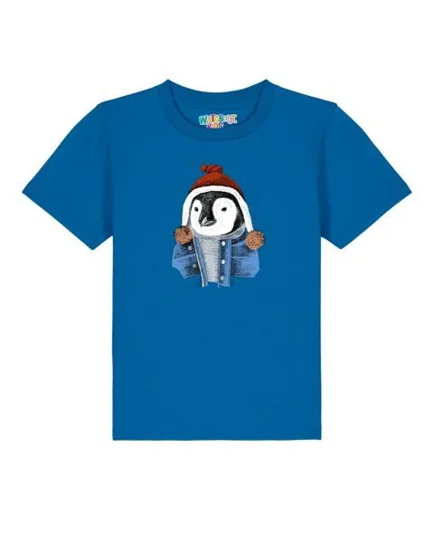 watabout.kids watabout.kids T-Shirt Kinder Pinguin, Royal blue, – Produktbild 1 von 2