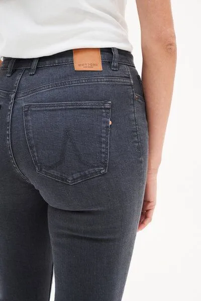 Kuyichi Kuyichi Flared Jeanshose - Lisette Flare, Grau (steel grey), – Produktbild 4 von 4