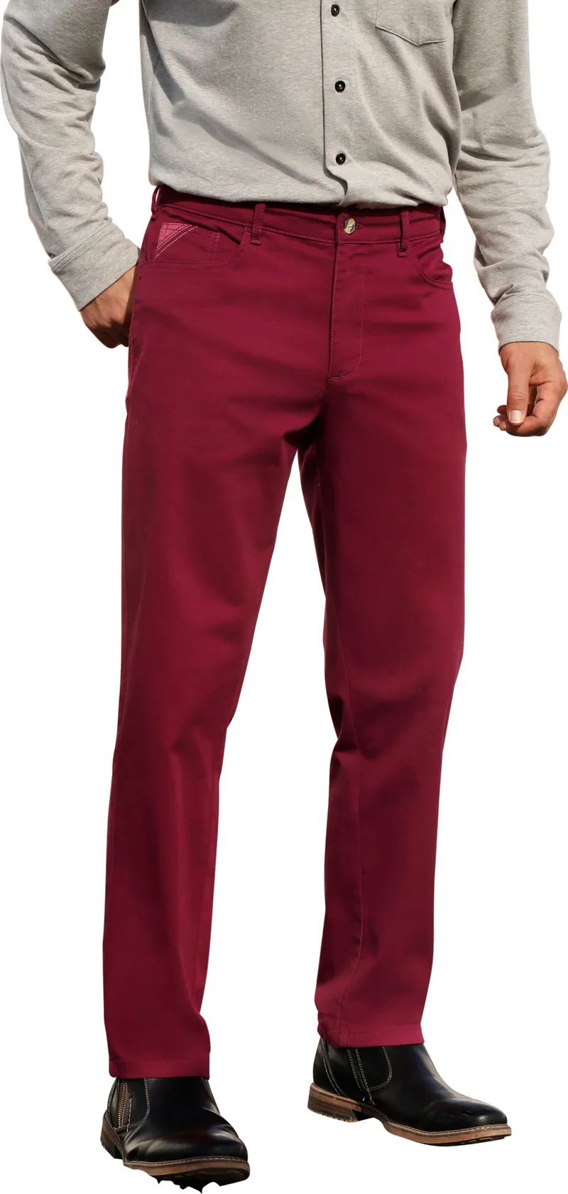 marco donati Hose dunkelrot, Dunkelrot, – Produktbild 3 von 3