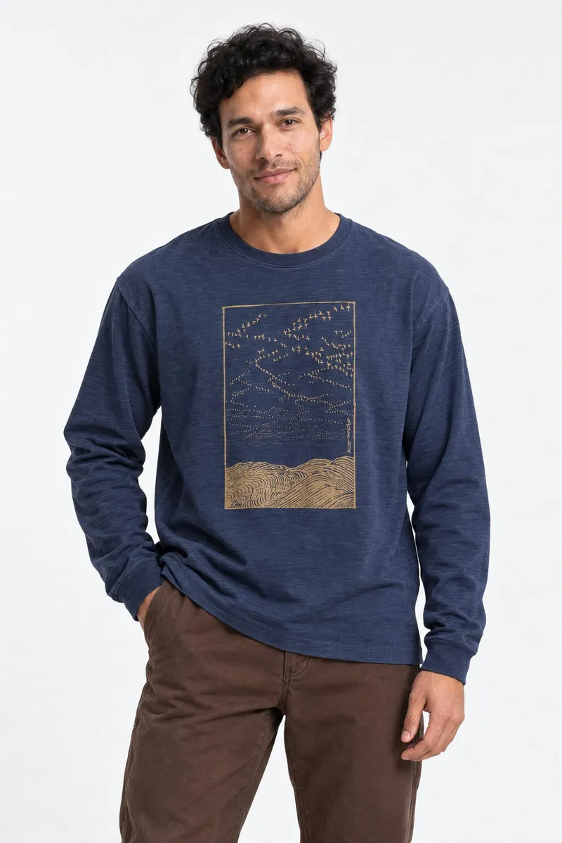 KOMODO KOMODO Herren vegan T-Shirt Migration Indigo, Blau, – Produktbild 2 von 2