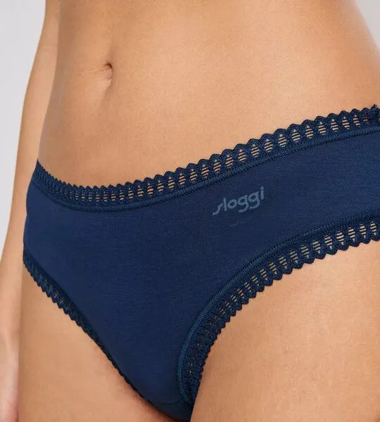 Sloggi Sloggi 3er Pack GO Crush Hipster Slip Bio-Baumwolle, Blue - dark combination, – Produktbild 3 von 3