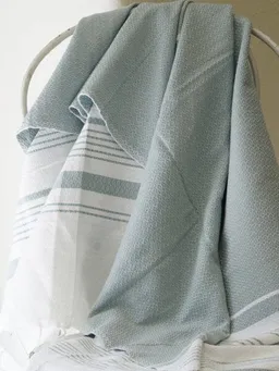 Karawan authentic Karawan authentic Fouta White Sand Collection – Jacquard-Hammamtuch aus Bio-Baumwolle – Produktbild 1 von 1