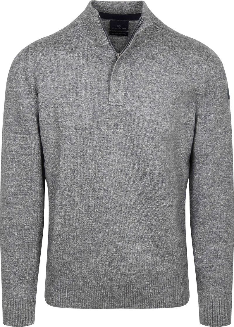 State of Art State Of Art Pullover Sportzip Dunkelblau - Größe L, Grau, – Produktbild 2 von 4