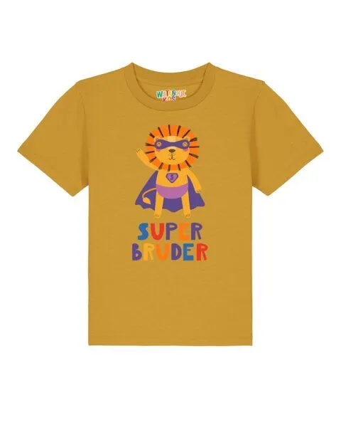 watabout.kids watabout.kids T-Shirt Kinder Löwe Superbruder, Ochre, – Produktbild 1 von 2
