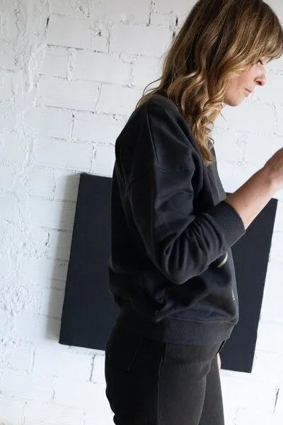 TIRALAHILACHA TIRALAHILACHA Gabriela sweatshirt, Schwarz, – Produktbild 2 von 4