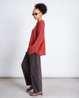 JAN N JUNE JAN 'N JUNE Damen vegan Pullover Sona Mid Rot – Produktbild 1 von 1
