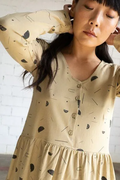 TIRALAHILACHA TIRALAHILACHA Giorgia dress with raglan sleeves, Beige, – Produktbild 3 von 4