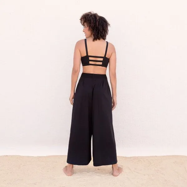 Jaya Jaya DIANA - lockere bis weite geschnittene Lounge Pants, für jede Figur geeignet, für Yoga, Leisure, Arbeit oder Evenings, Black, – Produktbild 3 von 3